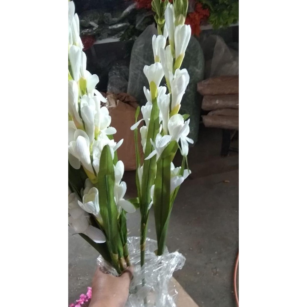 Tanaman Artificial Hias Plastik Imitasi Bunga Sedap Malam