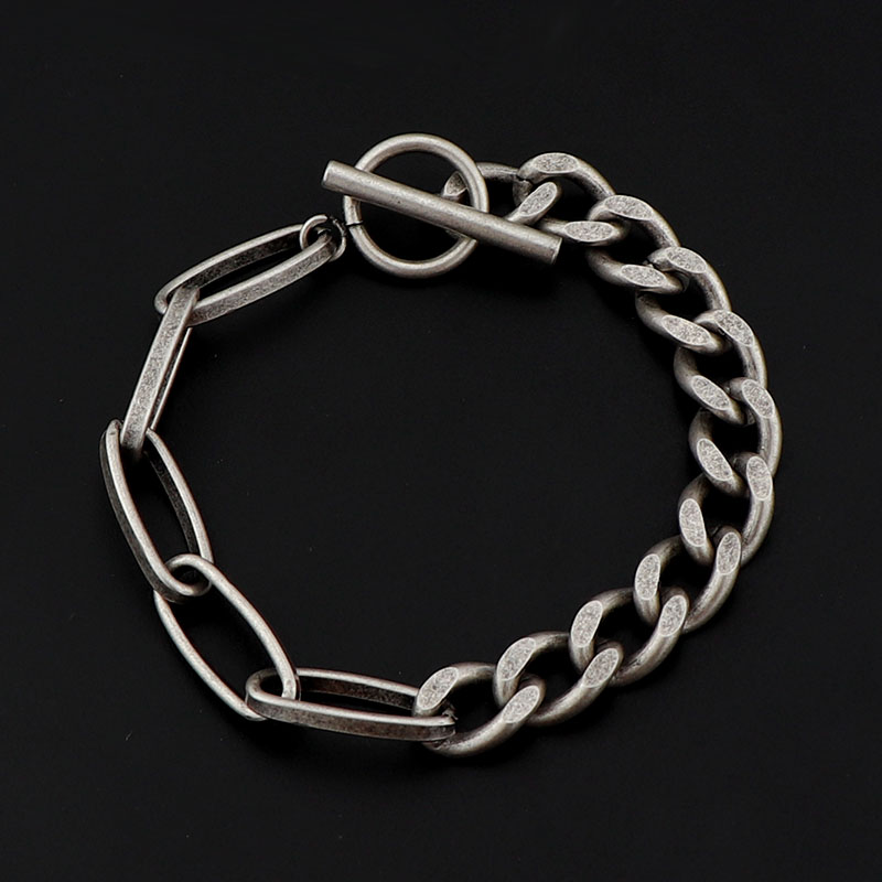 Gelang Model T-Buckle Hipster Hip Hop Street Bahan Titanium Steel