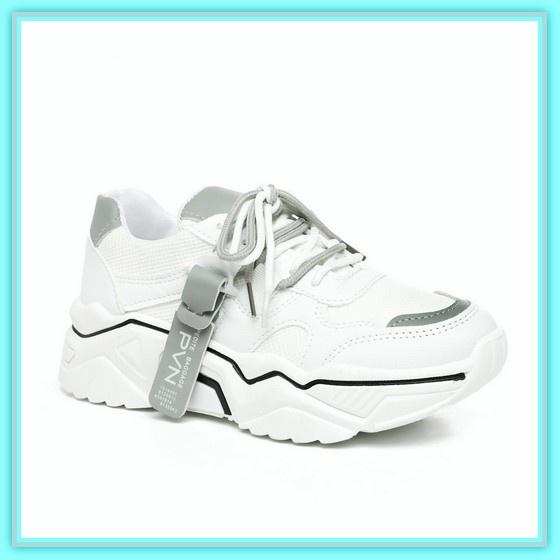 Sepatu Spatu Seoatu Putih Wanita Sneakers Sneaker Casual Kasual Fashion Kets Sport Sporty Olahraga J