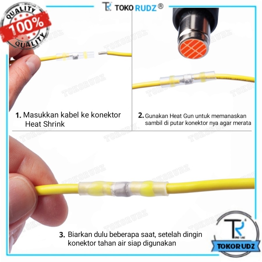 Heat Shrink Konektor Kabel Penyambung Kabel Bakar Isolasi Listrik Waterproof Tahan Air