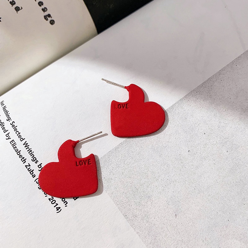 Anting Tusuk Bentuk Hati Bahan Silver 925 Gaya Korea