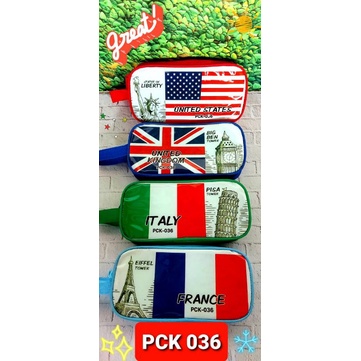 Kotak Pensil KAIN/PENCIL CASE PVC/tempat pensil-NEGARA-036