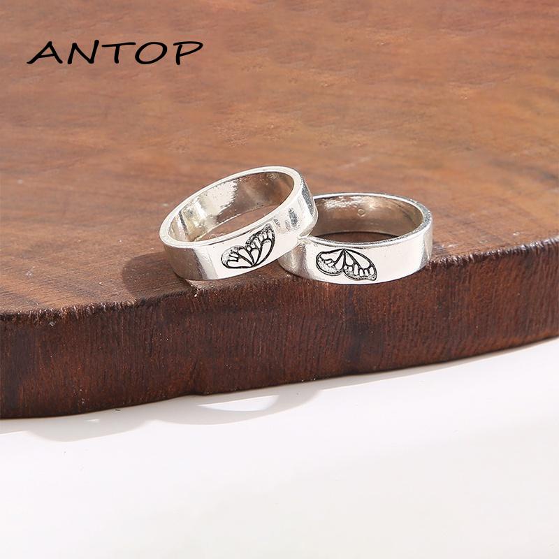 Set Cincin Pasangan Pria Dan Wanita Model Simple Untuk Hadiah Valentine