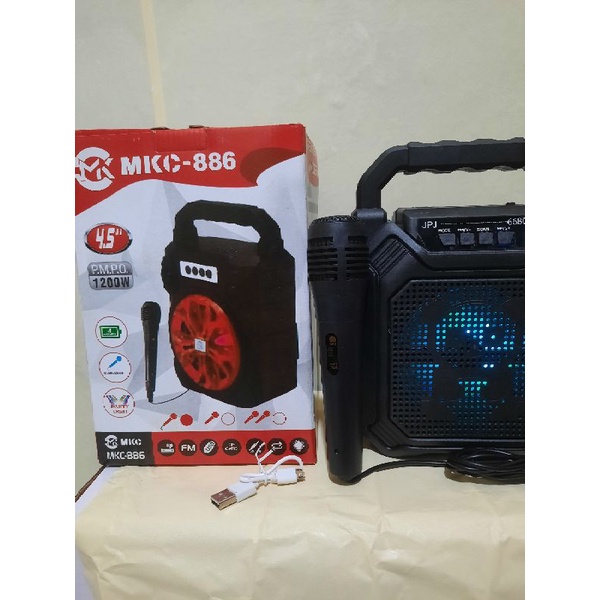 Speaker Bluetooth Karaoke 668 BONUS Mic/ Speaker Wireless