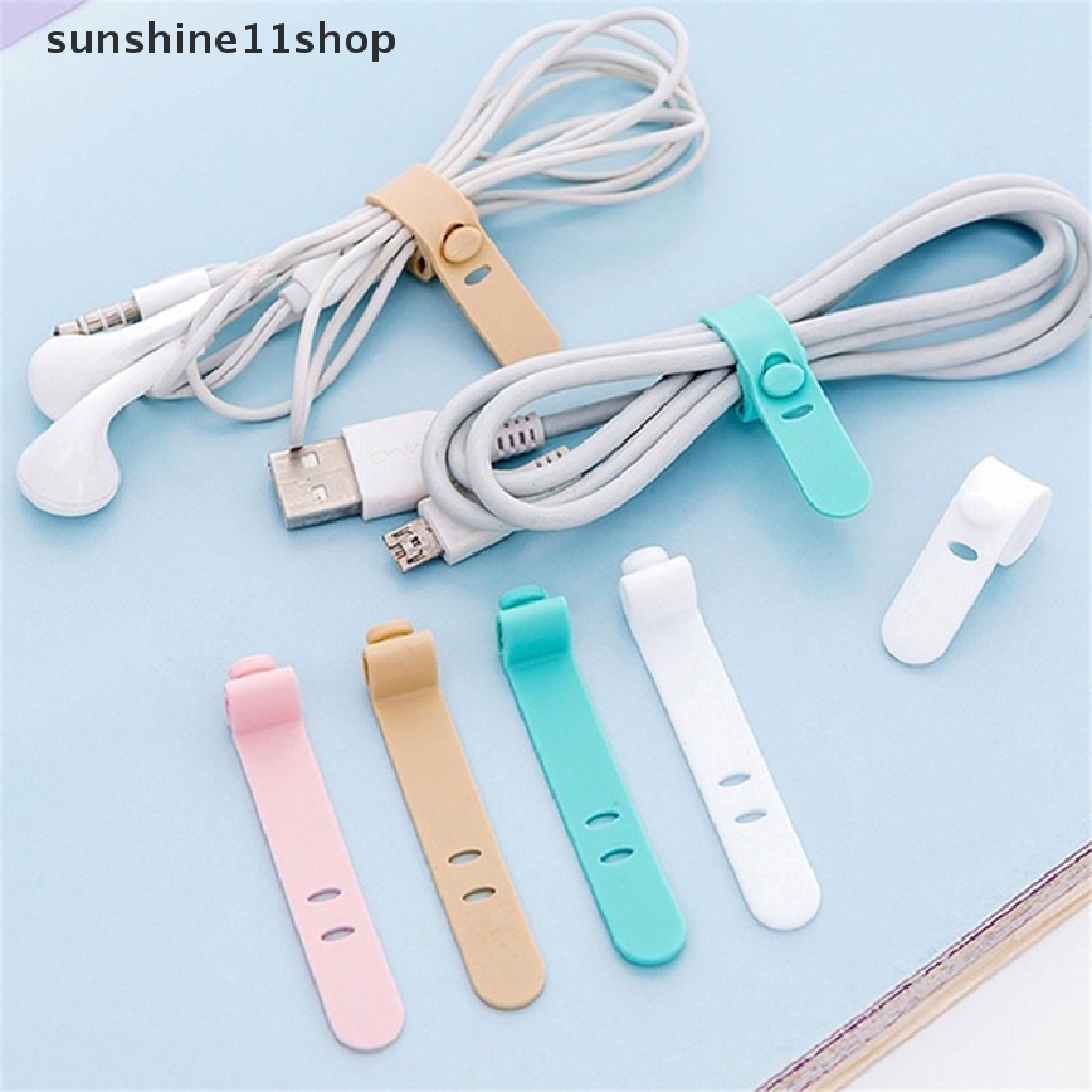 (SHO) Strap Pengikat Kabel Data / Earphone Bahan Silikon