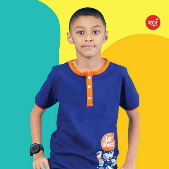  Kaos  afrakids baju  afrakids kaos  kancing kaos  anak baju  