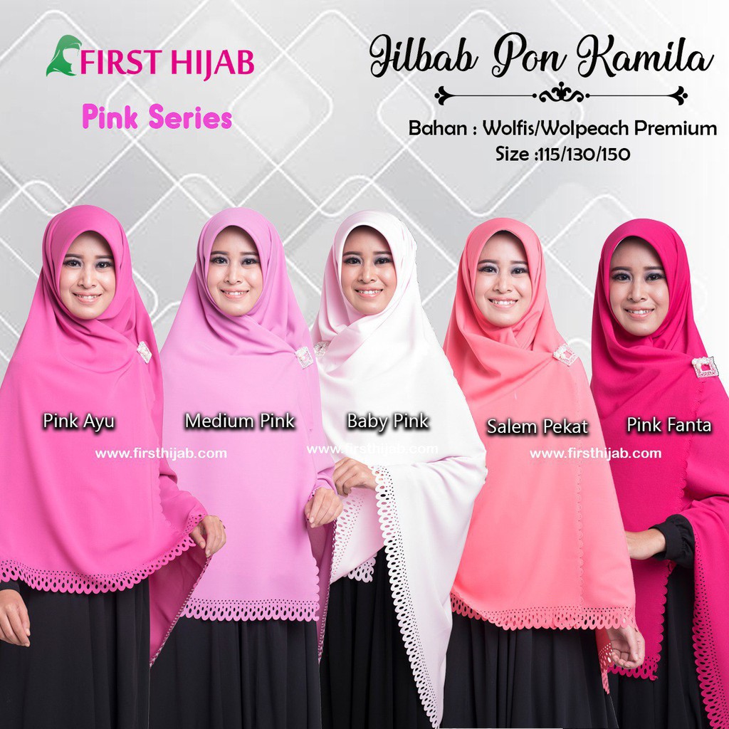 Jilbab Pon Kamila Orange Segiempat Wolfis Hijab Polos Syari