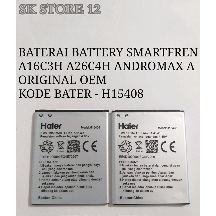 BATERAI SMARTFREN A16C3H A26C4H ANDROMAX A ORIGINAL - H15408