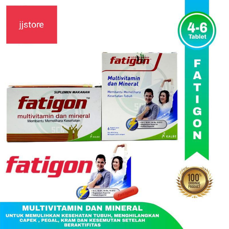 Fatigon Strip (Putih) / Fatigon Multivitamin Dan Mineral/ 6 kaplet