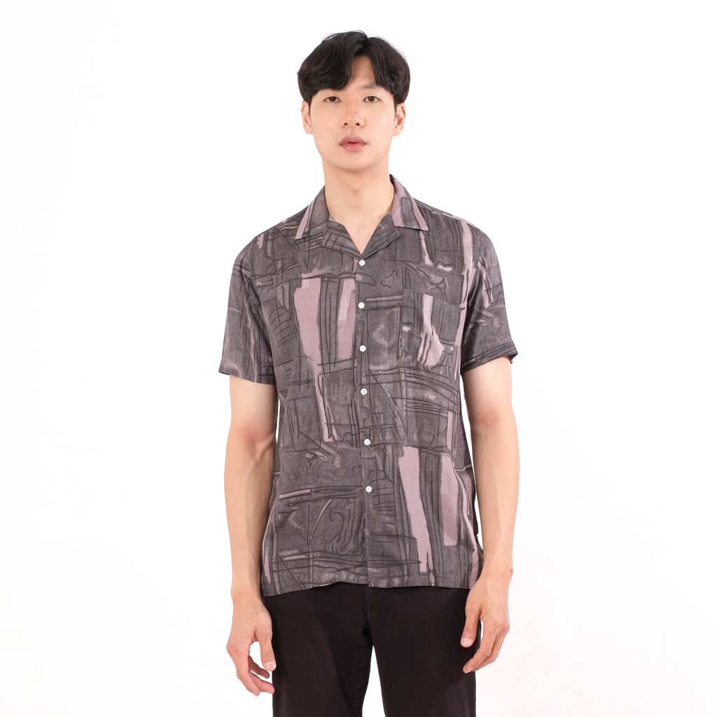 SANVANINA Kemeja Hawai Pria Printing - Kairo Casual Printed Shirt E-2020