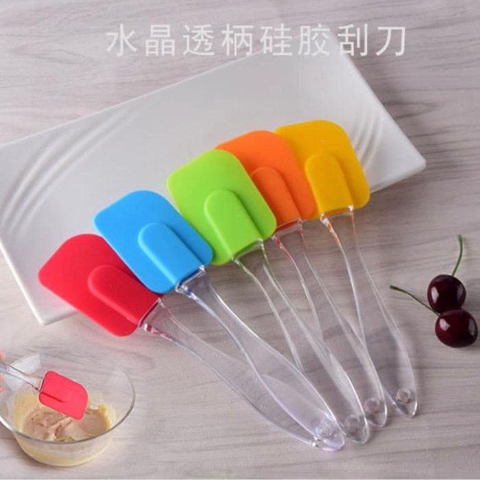 Spatula Silikon Dapur Warna Gagang Bening