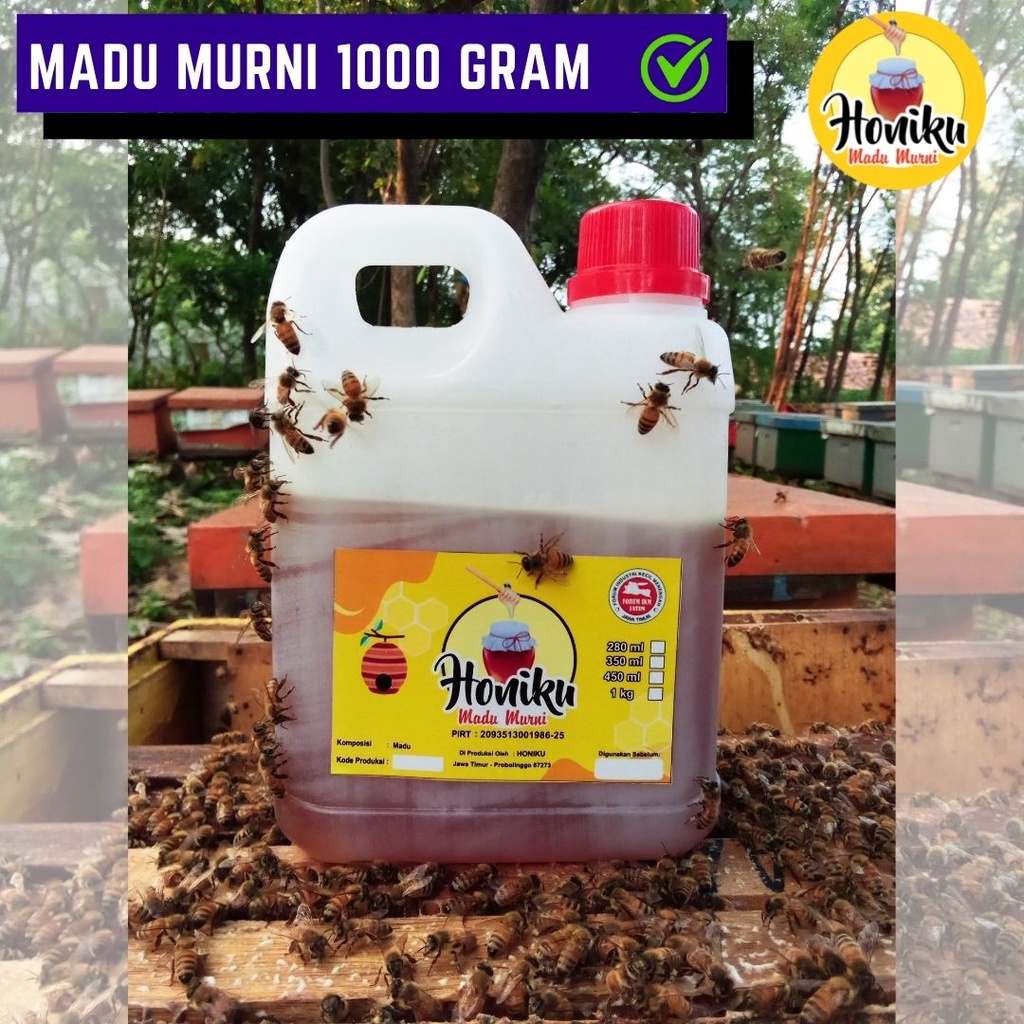 

Honiku Madu Multiflora Asli & Murni Berat Bersih 1 KG