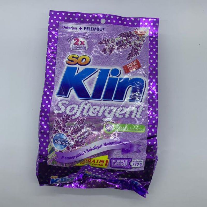 So Klin Softergent Detergent Bubuk Purple Lavender 770gram