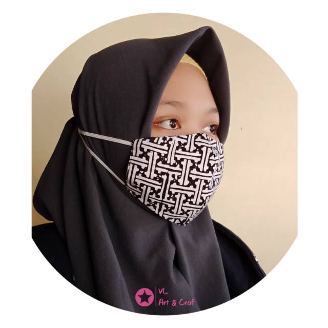 MASKER MOTIF BATIK HEADLOOP