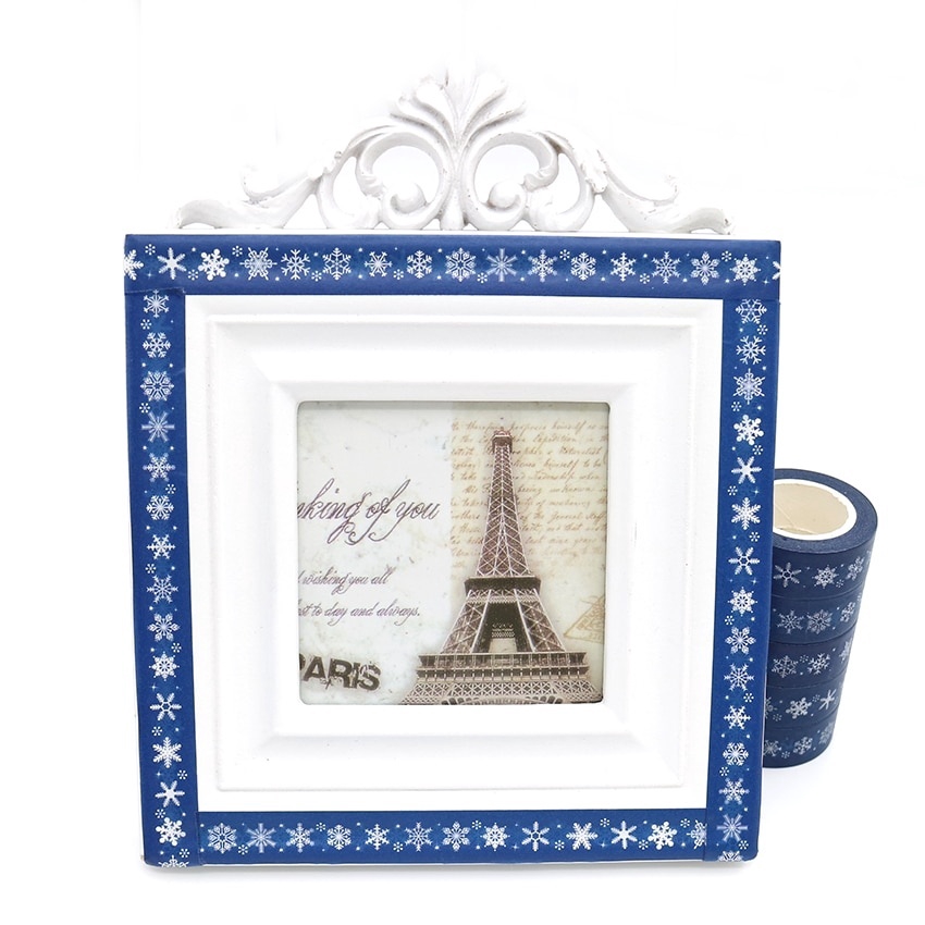 Tape / Selotip Washi Seri Natal Motif Snowflake Untuk Scrapbook DIY