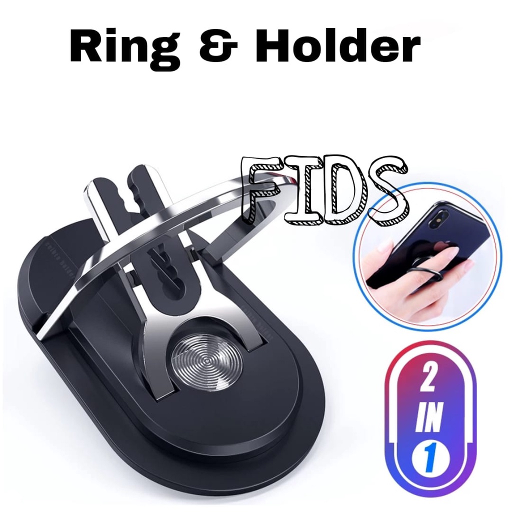 Ring Holder Smartphone Multifungsi Rotasi 360 Derajat Bahan Metal | Stand Holder Handphone