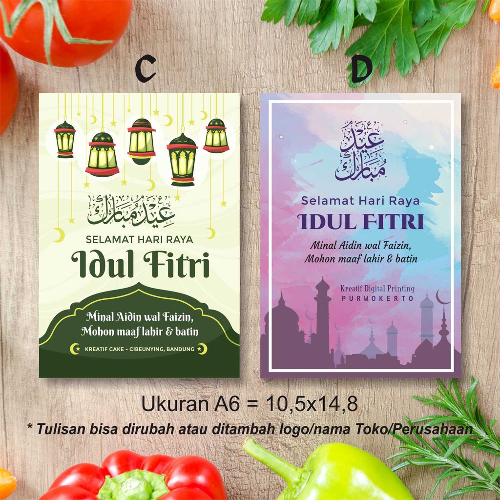 Kartu Ucapan Label Hang Tag Hari Raya Idul Fitri Ukuran A6 Vol 2 Shopee Indonesia