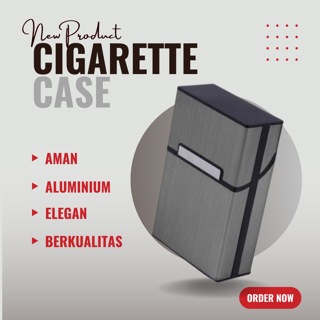 Kotak Bungkus Rokok Elegan Aluminium  - YH006