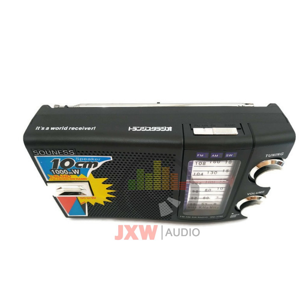 RADIO PORTABLE MURAH SOUNESS SNI 3750 / RADIO INTERNASIONAL SNI-3750 / RADIO JADUL 3750