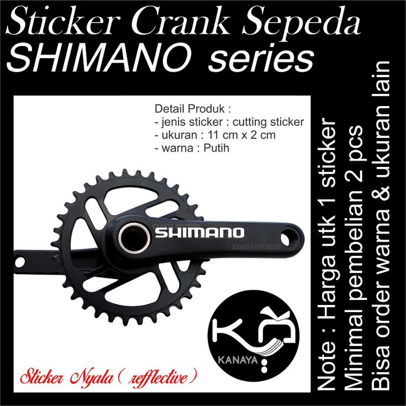 sticker crank pedal MTB roadbike sepeda lipat shimano