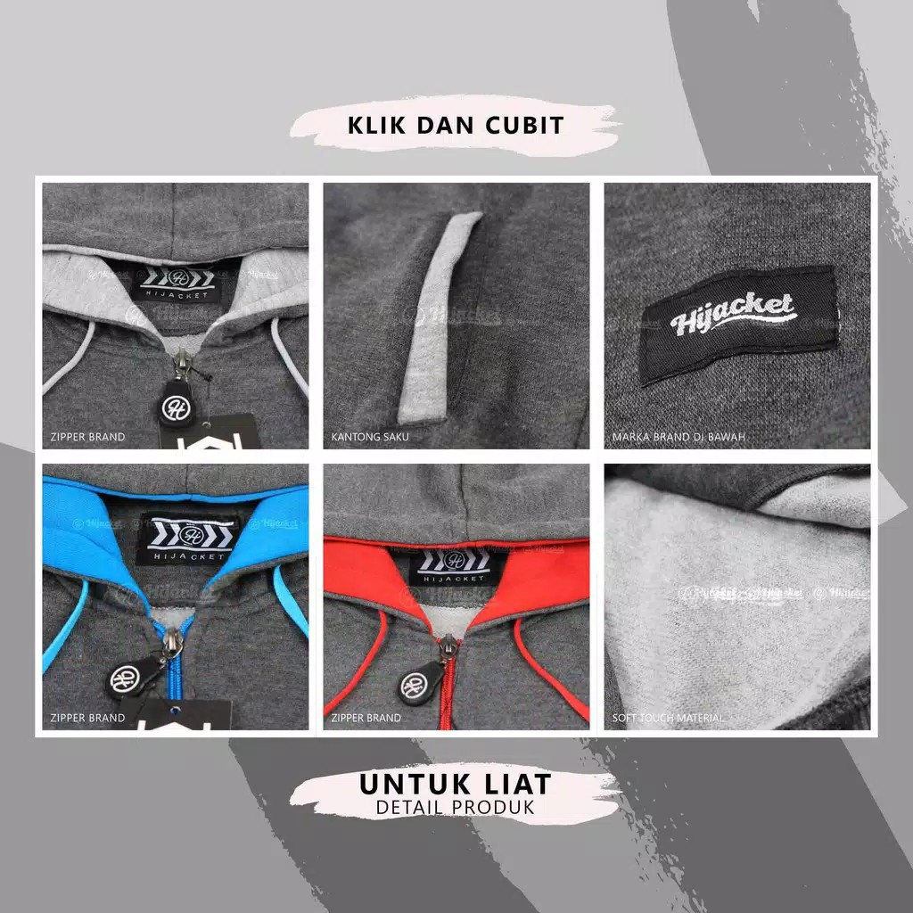 Hijacket Basic Misty Original Bandung | Jaket Polos Wanita Size L XL XXL Garansi 100%-5