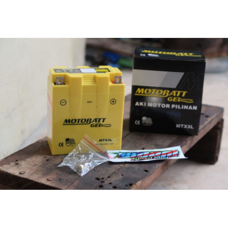 Aki Motobatt MTX3L Gel Ninja RXKing Satria Original