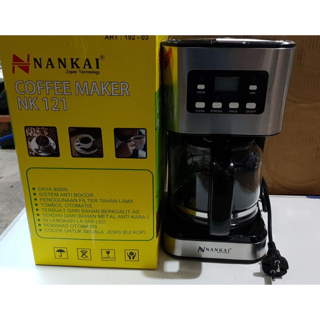 NANKAI Coffee Maker Alat Pembuat Kopi Mesin 1.5 L Black Decker nescafe