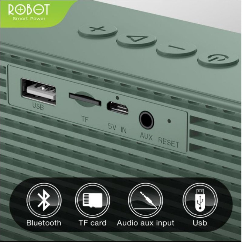 Robot RB420 Speaker Bluetooth Aux Usb Micro - Speaker Wireless Robot RB-420 Original