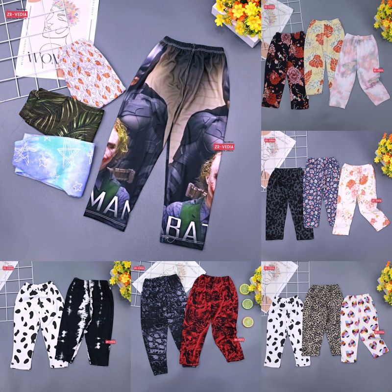 Legging Calvina uk Bayi - 12 tahun / Bahan Kaos Spandek Nyaman Leging Motif Panjang Lejing Laging Anak Perempuan kiosbalitaaprilia