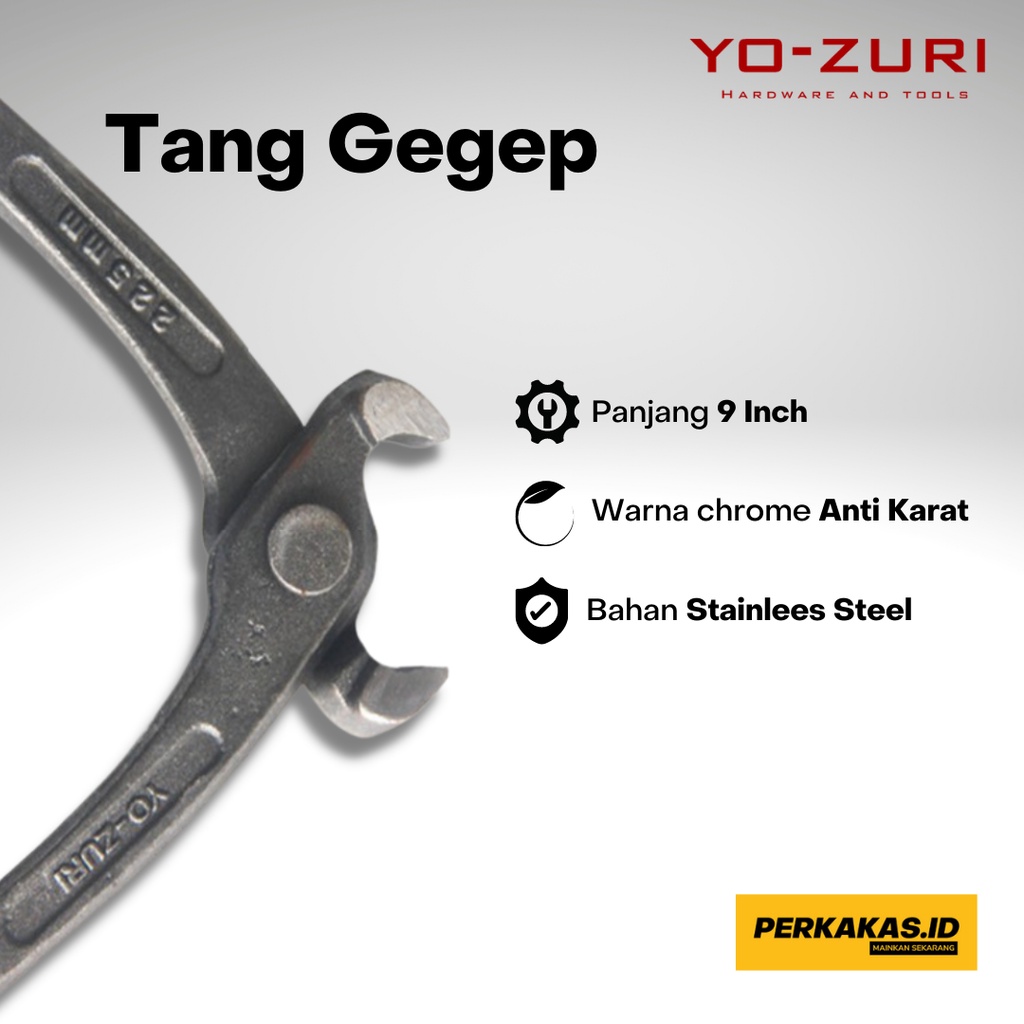 Tang Gegep Potong Kakaktua 9 Inch Anti Karat Handle Karet YOZURI