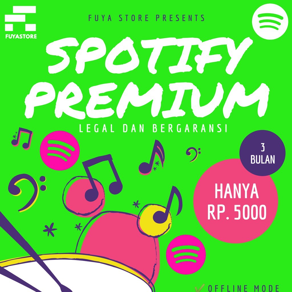 Jual AKUN SPOTIFY PREMIUM MURAH, LEGAL, AMAN, BERGARANSI, 3 BULAN ...