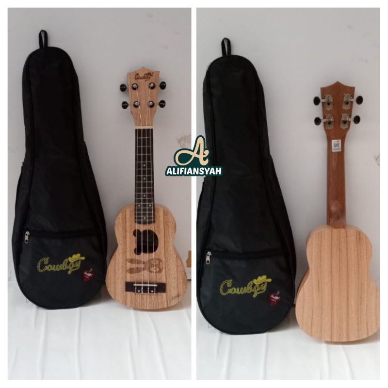 UKULELE COWBOY SOPRANO 21&quot; FREE TAS DAN PICK MKUALITAS IMPORT ORIGINAL COWBOY