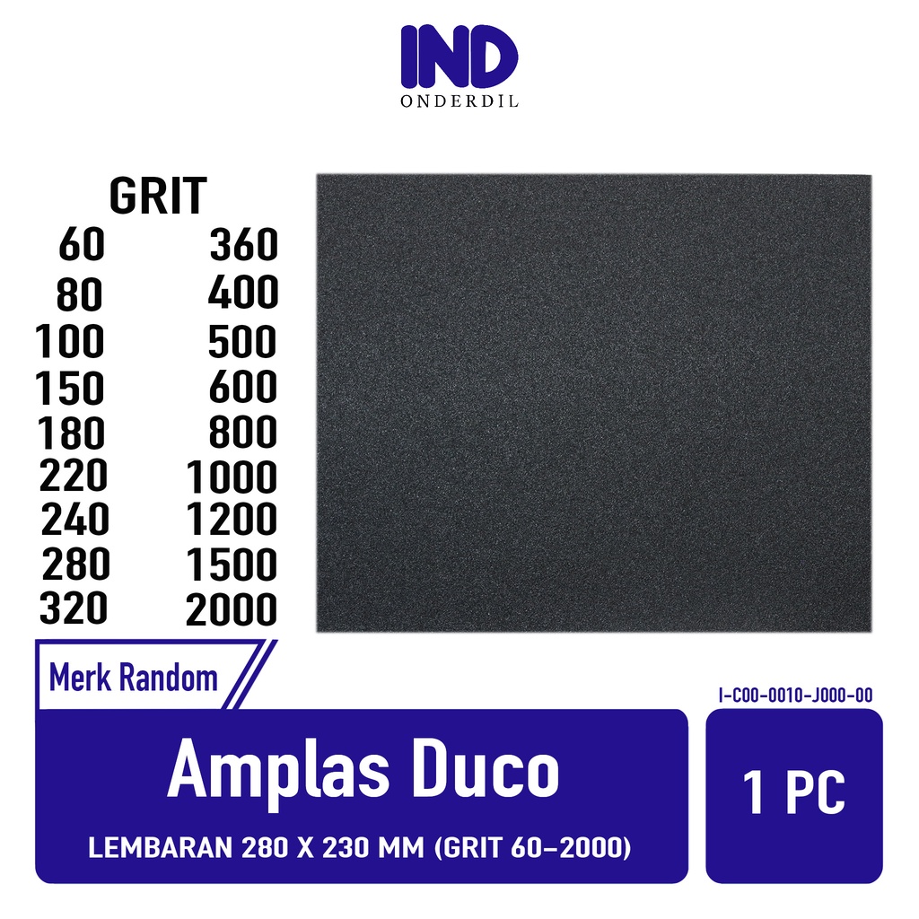 Amplas Duco-Lebaran-Kertas-Abrasive Paper Grit-Ketebalan 60-2000