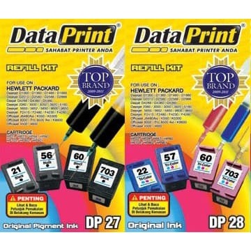 Tinta Suntik Murah Inject Data Print DP 27, DP 28 HP