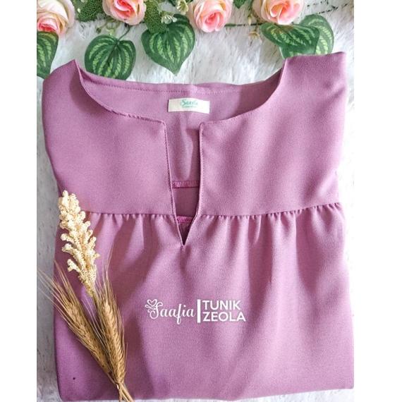 Tunik Zeola / long tunik canda tunik umpak jumbo cantik kekinian | Atasan blouse moscrepe premium | 