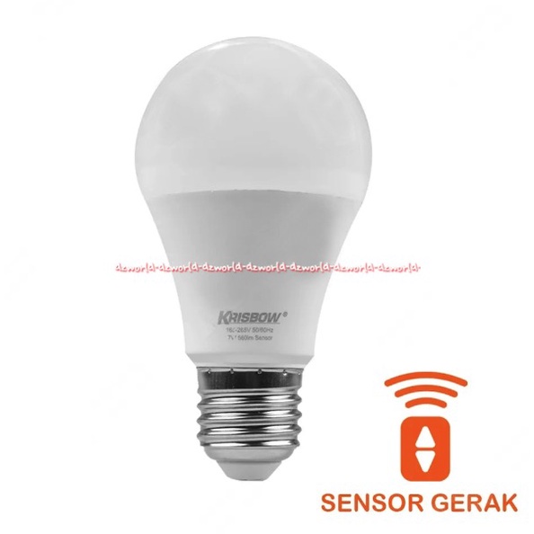 Krisbow LED Motion Sensor 7w Lampu Bohlam Bola Lampu Dengan Sensor Gerak Cool Daylight 7 watt Lampu Otomatis Menyala Saat Ada Gerak Pergerakan Kris Sensors Lamp Light