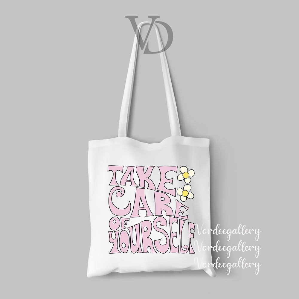 tote bag kanvas quotes of the day / tas belanja