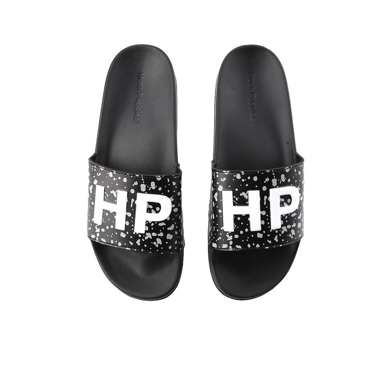 SANDAL SLIDE HUSH PUPPIES PRIA ORIGINAL CASUAL BRANDED HITAM HM01