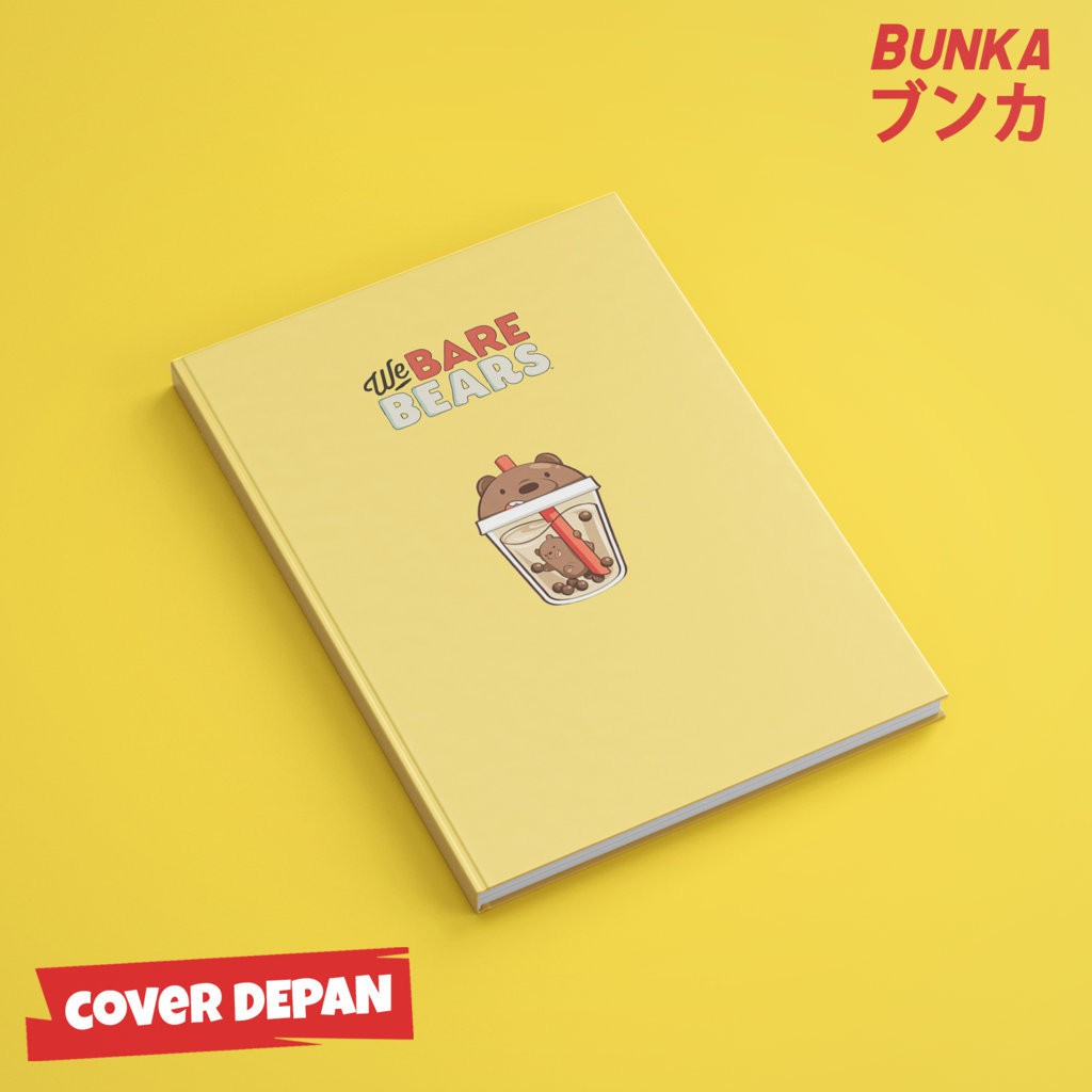 

Notebook We Bare Bears Grizzly Cup Hardcover A5 Buku Tulis Catatan Note Agenda Planner