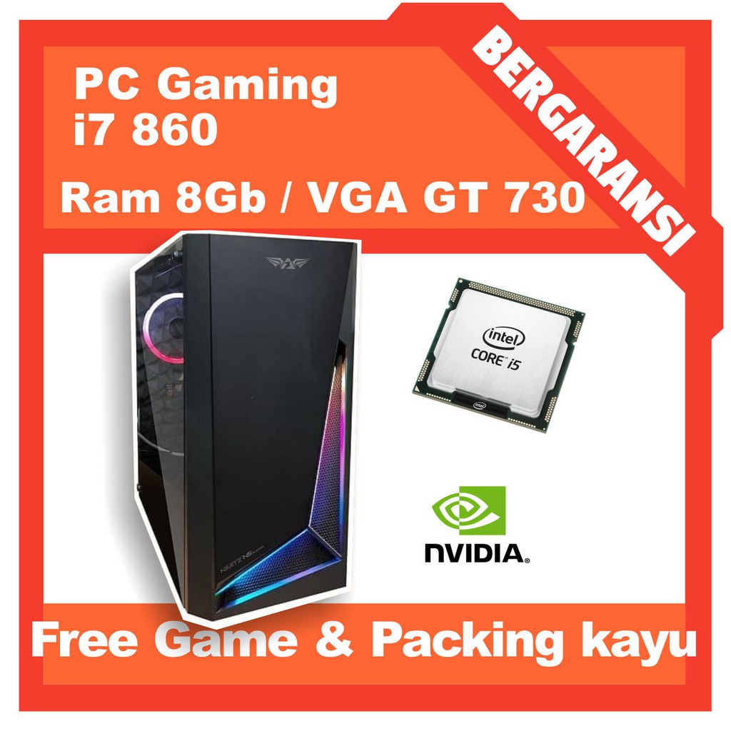 PC gaming Intel Core i7 Murah - VGA 2gb DDR3 RAM 8GB