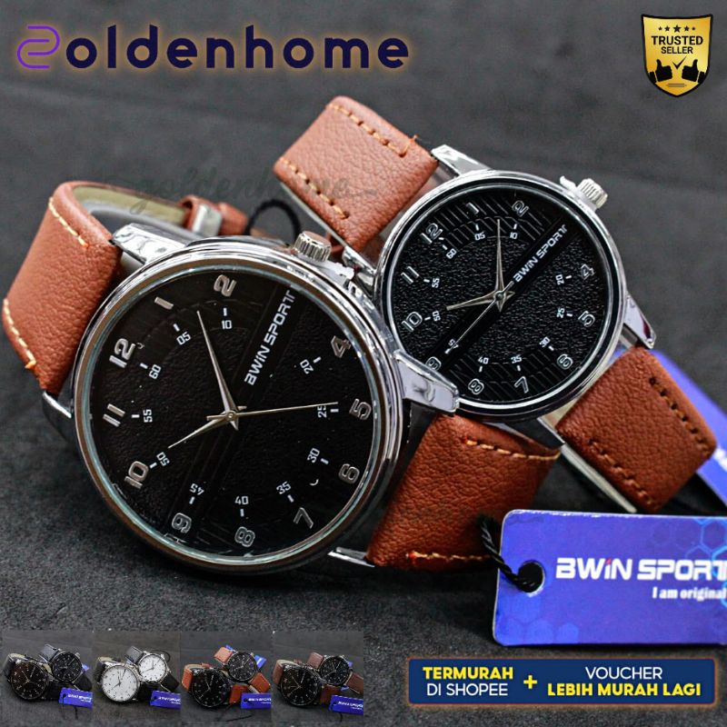 JAM TANGAN COUPLE PRIA / WANITA BWIN ORIGINAL M1012G M1012L BWIN SPORT M1012G M1012L ANALOG STRAP LE