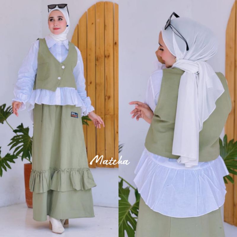 (READY/COD) setelan 3in1 best design by GYL AUTHENTIC ORI