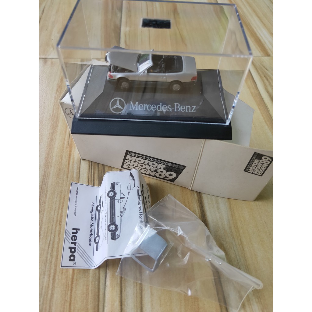 Miniatur Model Mobil Logo Mercedes Benz Motor Show Essen 89 by Herpa