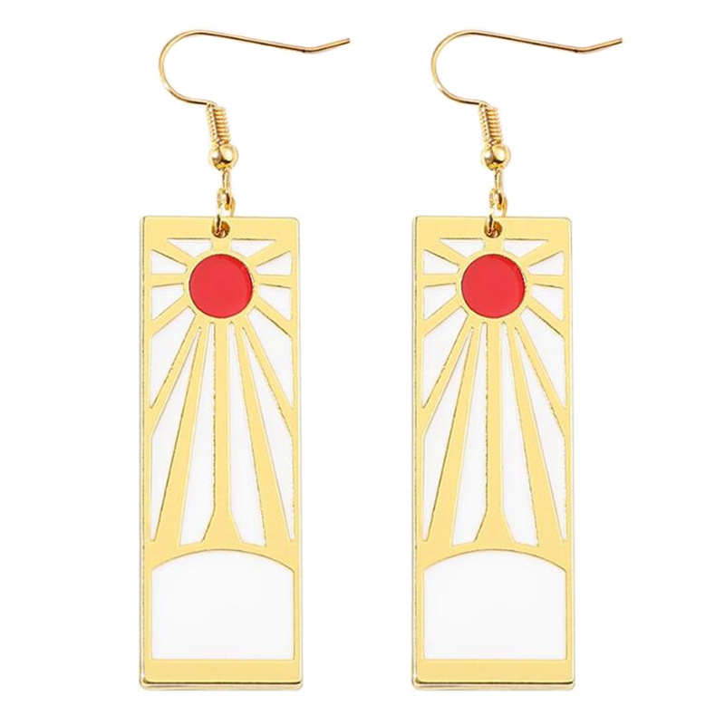 Anime Demon Slayer Kimetsu No Yaiba Kamado Tanjirou Cosplay Tanjiro Earrings Cosplay Props Accessories Party Birthday Gift
