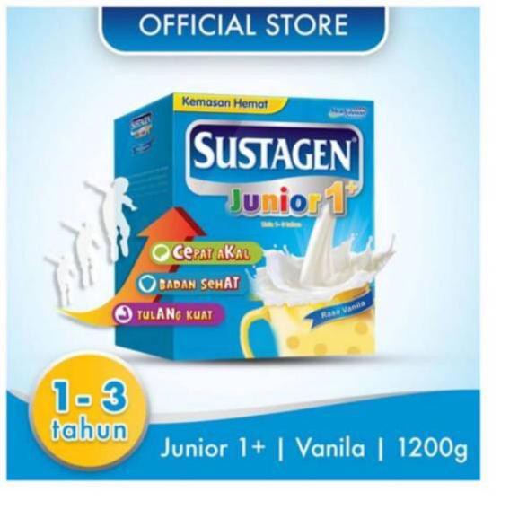 (TERBAIK) Sustagen Junior 1+ Vanila Susu Formula Box [1200 g] ●●●