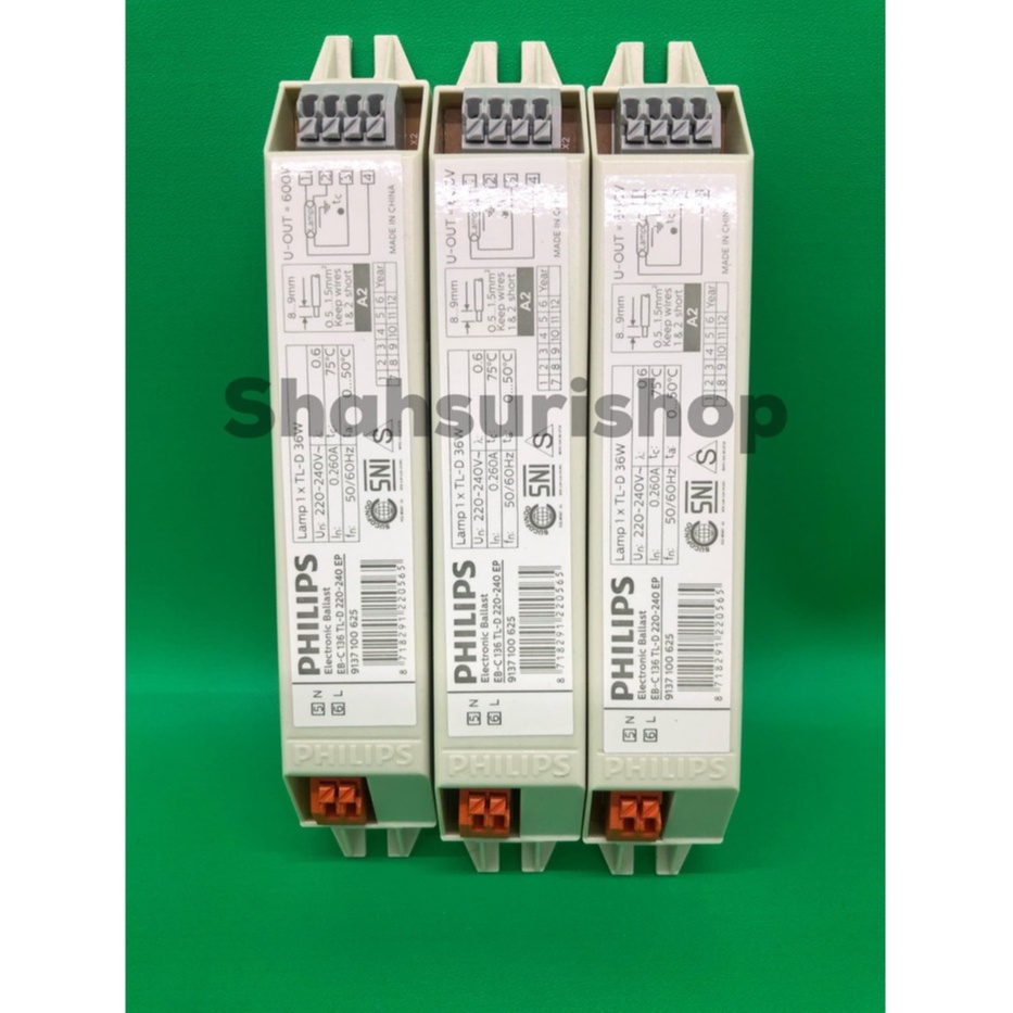 BALLAST LAMPU TL PHILIPS ELEKTRONIK EB-C 136 36W 36 W WATT
