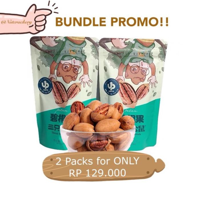 

PROMO ROASTED KACANG PECAN 120G ORIGINAL THREE SQUIRRELS IMPORT,BEST SELLER!