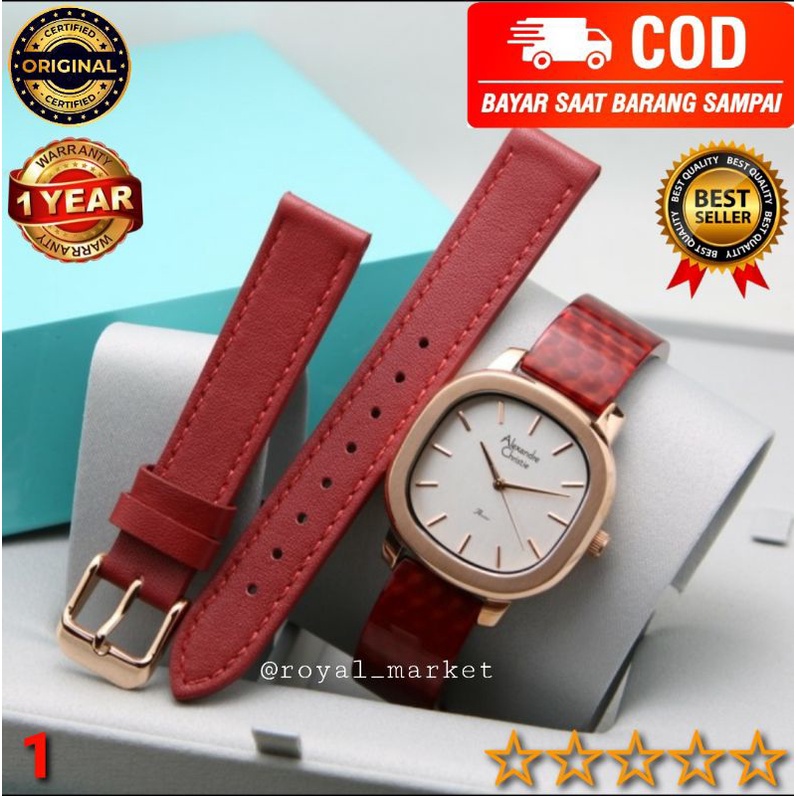 [PILIHAN WARNA LAIN DIGESER FOTONYA] ORI JAM TANGAN WANITA ALEXANDRE CHRISTIE RANTAI STAINLESS STEEL