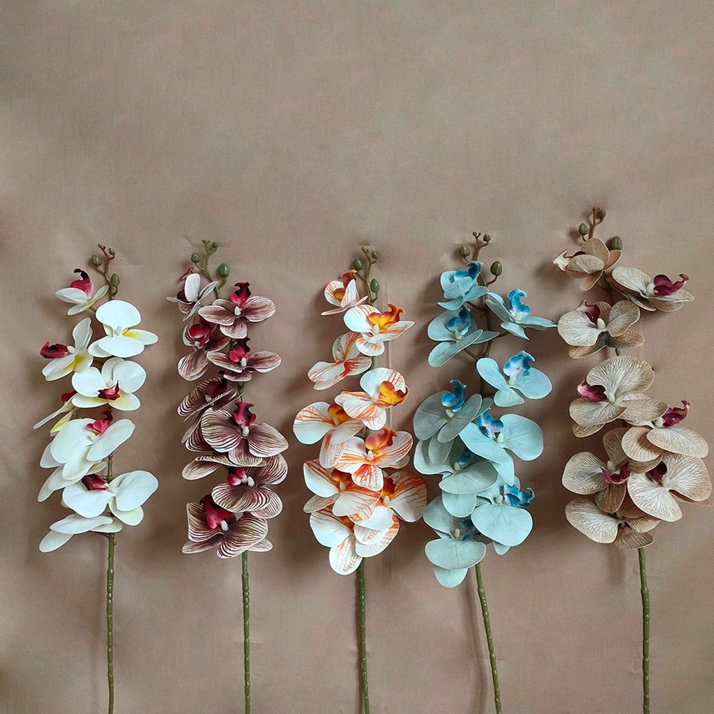 Artificial Flower Real Touch Autumn Orchid Bunga Anggrek Latex Tebal Dekorasi Buker Pajangan Rumah Kamar Pesta