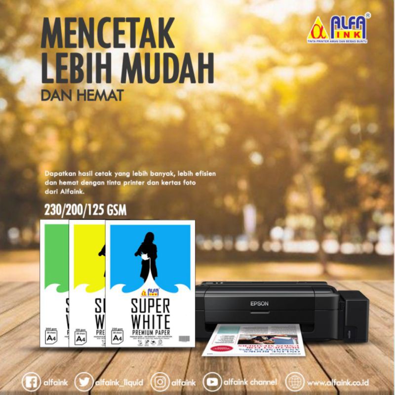 

Kertas Super white Glossy A4 Alfaink